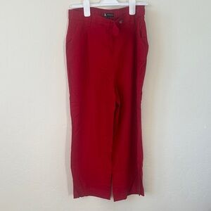 Jules & Leopold Wide Leg Pants in Red